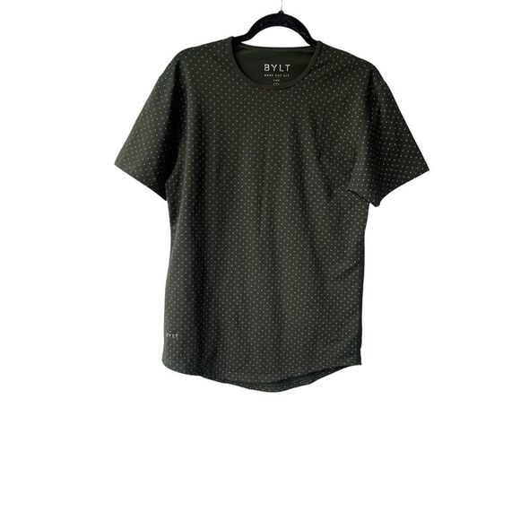 BYLT Basics Drop Cut S/S Lux Active T-Shirt Men S Polka Dot Performance Stretch - Picture 1 of 8